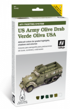 Vallejo 578402 AFV US Army Olive Drab set 6x 8 ml