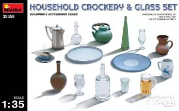 MiniArt: Household Crockery & Glass Set in 1:35