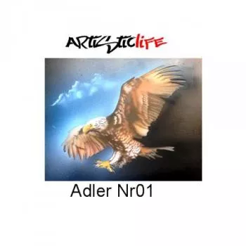 Airbrush Step by Step A4 Schablone AL-Adler 01