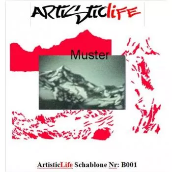 Airbrush Step by Step A4 Schablone AL-Berg 01
