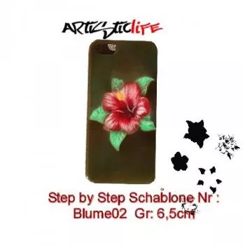 Airbrush Step by Step A4 Schablone AL-Blume 02