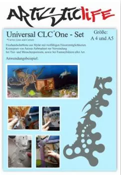 Airbrush Schablone Universal CLC One Set A4+A5
