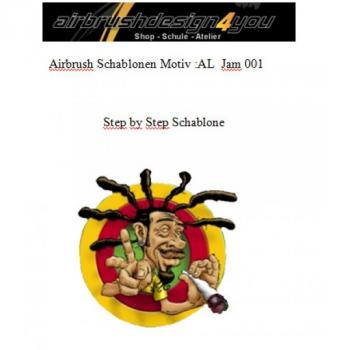 Airbrush Step by Step A4 Schablone AL-Paffer2