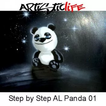 Airbrush Step by Step A4 Schablone AL-Panda