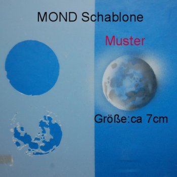 Airbrush Schablone Motiv Mond 7cm