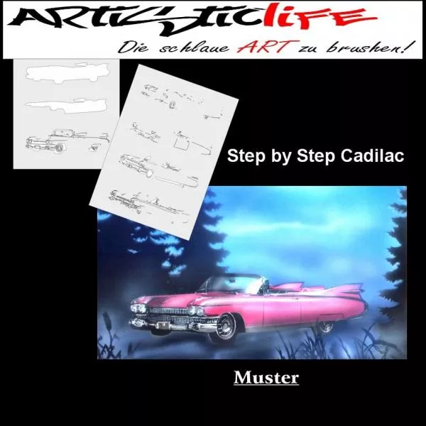 Schablone Cadillac step by step Gr M