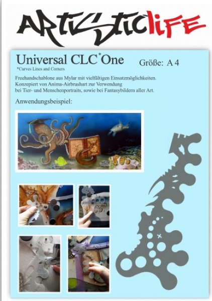 Airbrush Schablone Universal CLC One A4