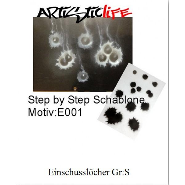 Airbrush Step by Step A4 Schablone AL-E001S
