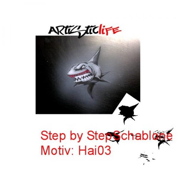 Airbrush Step by Step A4 Schablone AL-Hai03