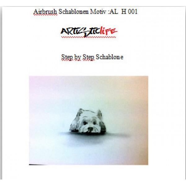 Airbrush Step by Step A4 Schablone ArtisticLife AL-H001