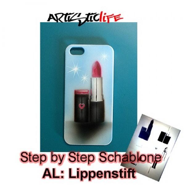 Airbrush Step by Step A4 Schablone AL-Lippenstift