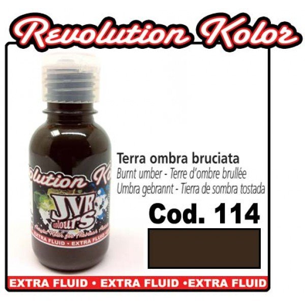 JVR Airbrush Farbe Revolution 130ml cod.114 Umbra gebrannt