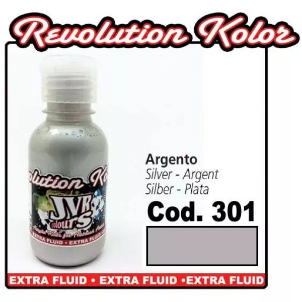JVR Airbrush Farbe Revolution 130ml cod.301 Silber