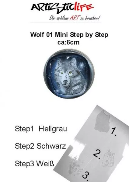 Schablone Wolf 01 mini