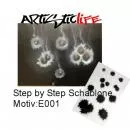 Airbrush Step by Step A4 Schablone AL-E001M