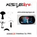 Airbrush Step by Step A4 Schablone AL-Pilz